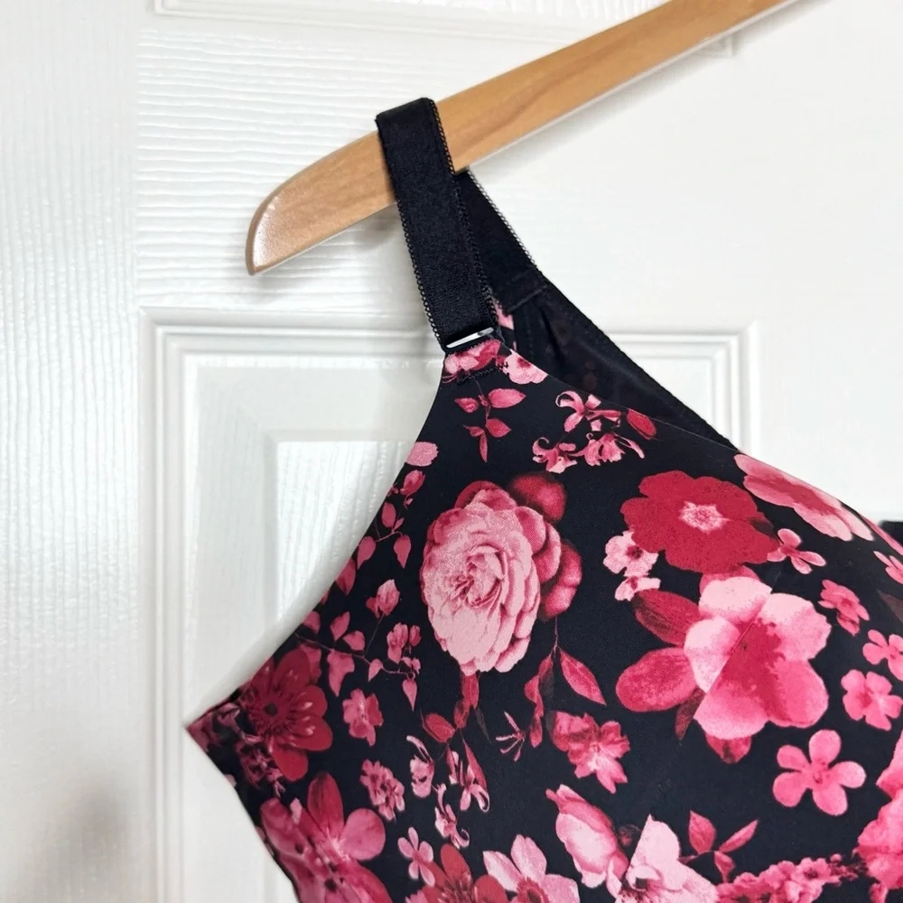 Torrid Curve Dream 360 Back Smoothing Wire-Free Push-Up Bra Floral Size 46DD - Picture 5 of 13